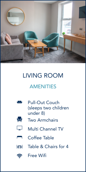 thw apartment features living room