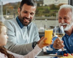 Treat Dad to a delicious dining experience overlooking the Marina 